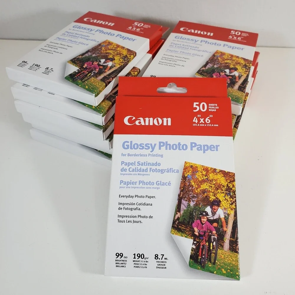 Canon 4x6 Glossy Photo Paper 12 Pack x 50 Everyday Photo Paper New Sealed GP401